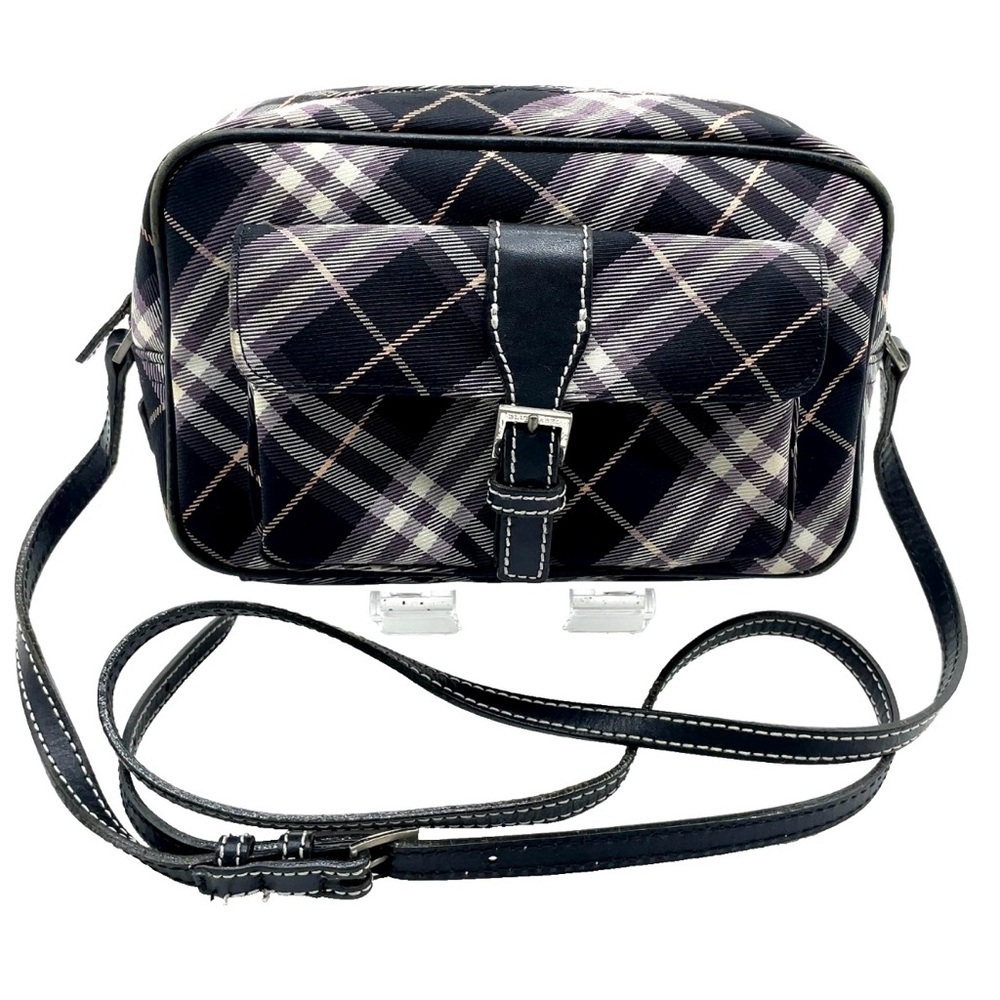 Auth BURBERRY BLUE LABEL Nova check Canvas Leather Black
Shoulder Bag